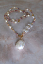 Baroque Pearl with Pink Tourmaline Necklace Set