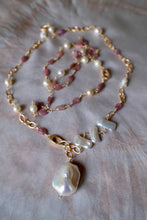 Baroque Pearl with Pink Tourmaline Necklace Set