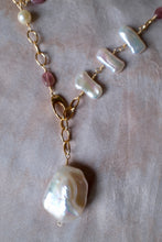 Baroque Pearl with Pink Tourmaline Necklace Set