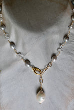 Pearls with Topaz Trio Briolettes Necklace