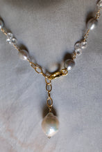 Pearls with Topaz Trio Briolettes Necklace