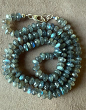 Faceted Labradorite Hand Knotted Necklace