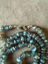Faceted Labradorite Hand Knotted Necklace