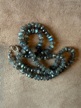 Faceted Labradorite Hand Knotted Necklace