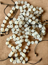 White Agate Beaded Bracelet