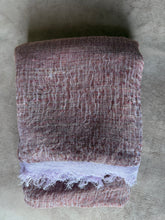 Cotton & Linen Scarf in Amethyst & Copper