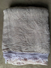 Cotton & Linen Scarf in Blush & Amethyst
