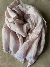 Cotton & Linen Scarf in Blush & Amethyst