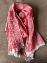 Cotton & Linen Scarf in Coral