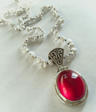 Spinel Pendant with Heishi Pearls