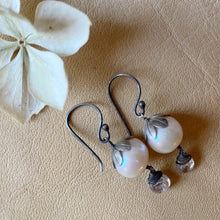 Pearl Earrings with Zircon