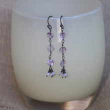 Amethyst with Opal Earrings
