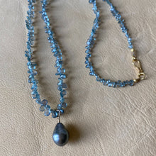 South Sea Pearl on Sapphire Necklace