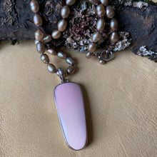 Conch Shell Pendant with Champagne Pearls