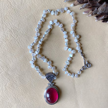 Spinel Pendant with Heishi Pearls