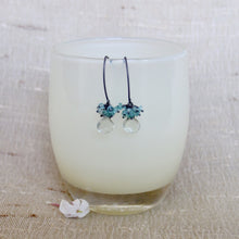 Green Amethyst with Apatite Earrings
