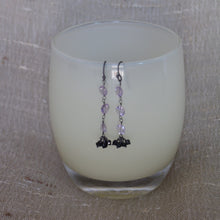 Amethyst with Black Garnet Earrings