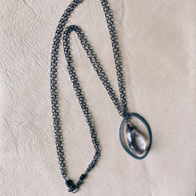Amethyst Double Chain Framed Pendant