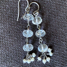Rock Crystal and Pearl Earrings