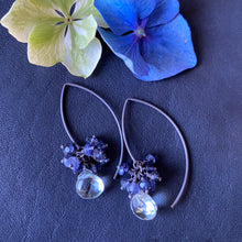 Green Amethyst with Iolite Earrings