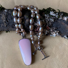 Conch Shell Pendant with Champagne Pearls