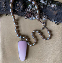 Conch Shell Pendant with Champagne Pearls