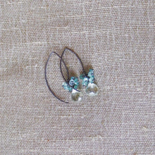 Green Amethyst with Apatite Earrings
