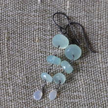 Chrysoprase with Moonstone Earrings