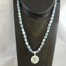 Larimar OM Pendant with Aquamarine Nuggets